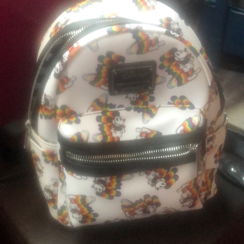 Rainbow mickey lounefly backpack